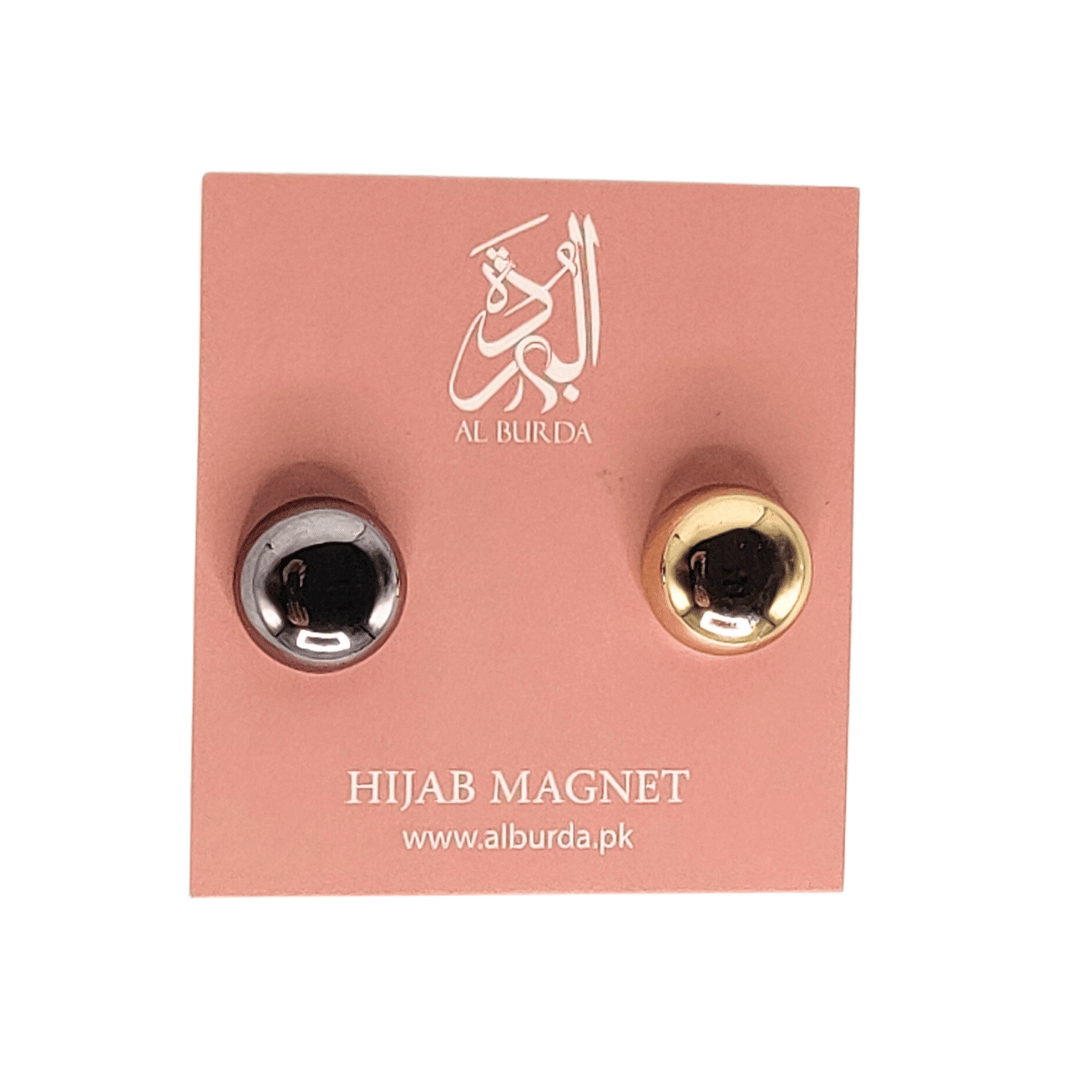 Metal Hijab Magnets - Charcoal n Gold