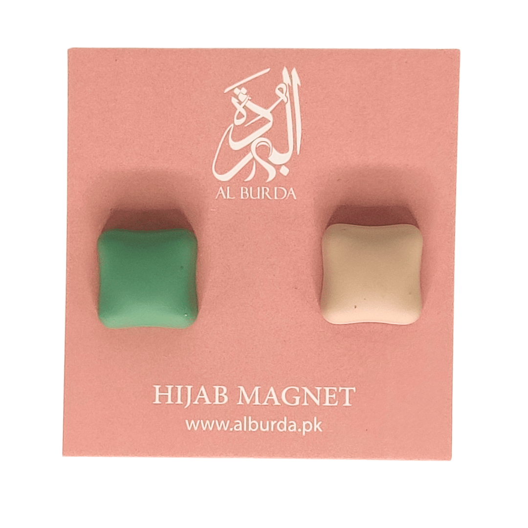 Matte Hijab Magnets - Mint n Beige