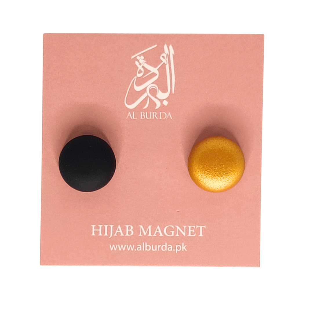 Matte Hijab Magnets - Golden n Black