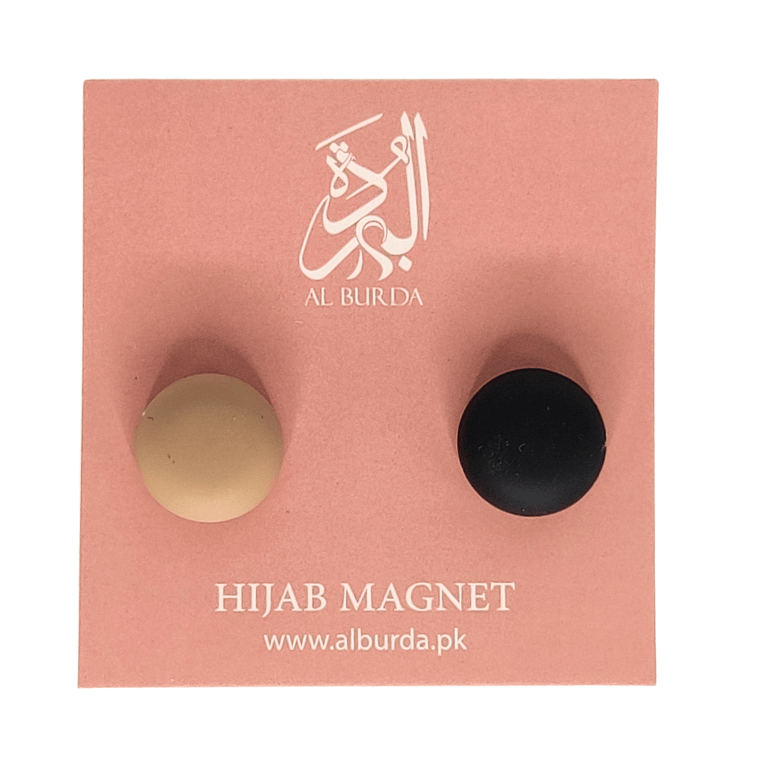 Matte Hijab Magnets -  Beige n Black