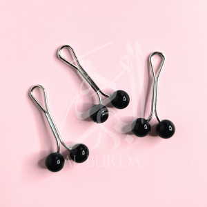 Pearl Cliper Pins - Black