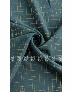 Georgette Check Foil - Teal Green