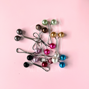 Pearl Cliper Pins - Multi