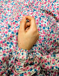 Namaz Chadar With Sleeves - Flora Pinkish