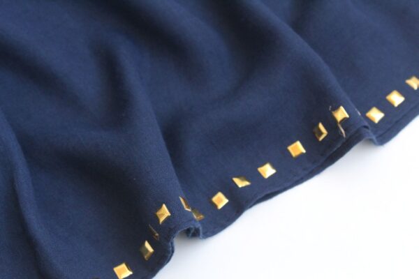 Gold Studded - Navy Blue