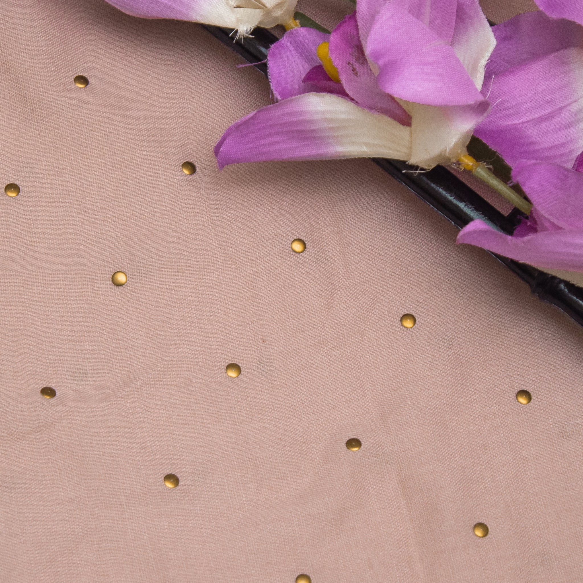 Gold Studded Hijab - Baby Pink